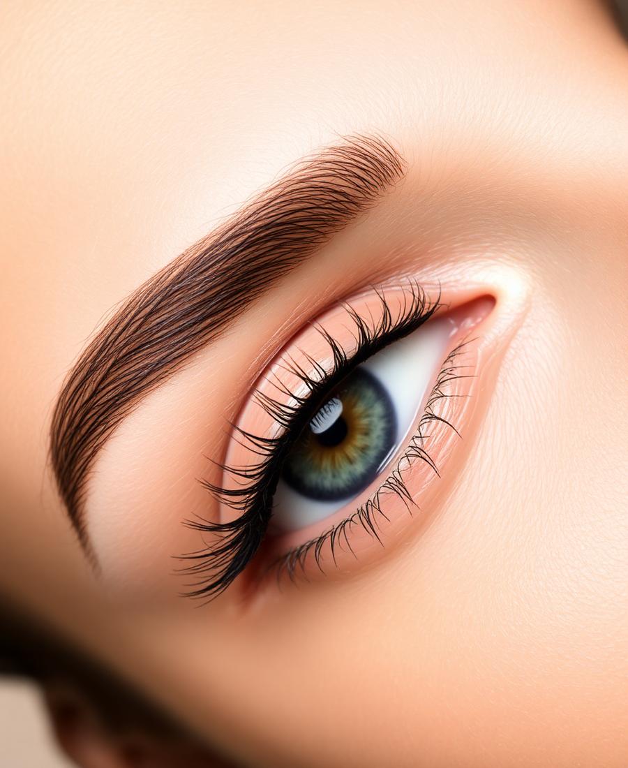Cejas y pestañas · después