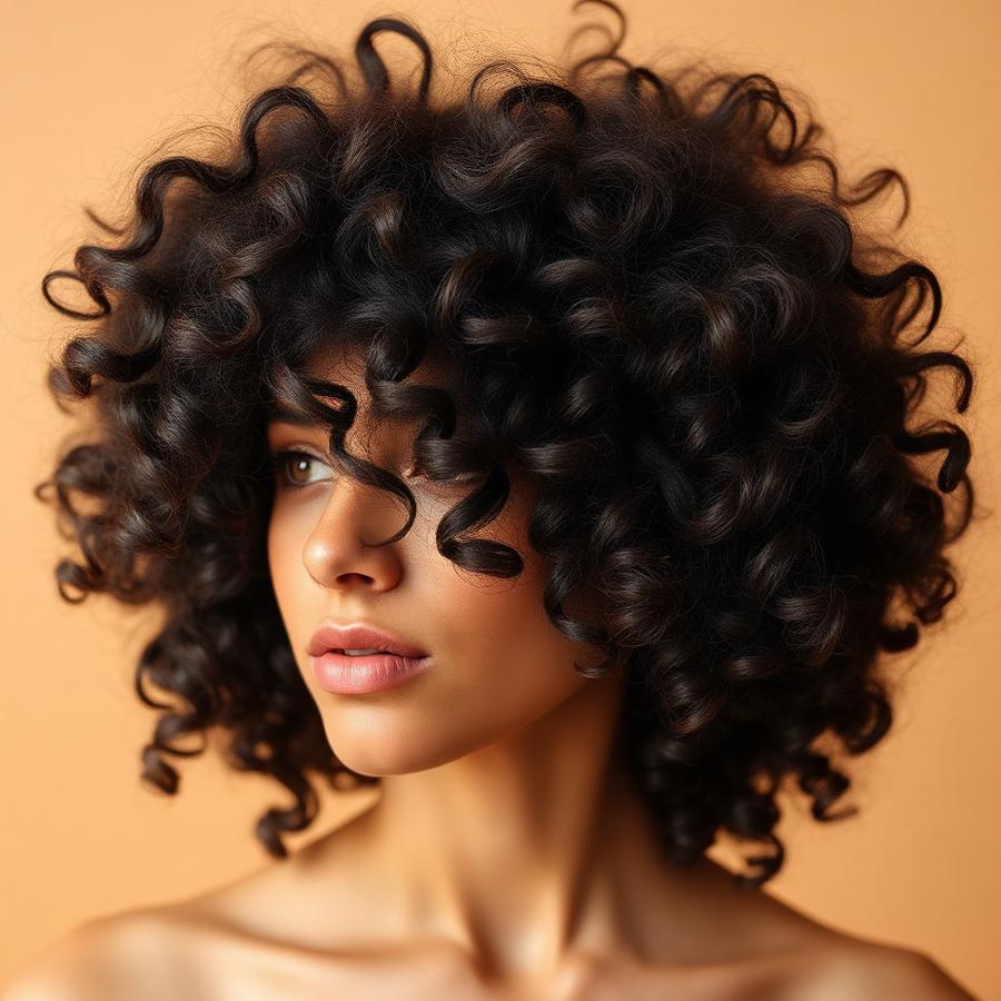 Corte y definición de pelo rizado